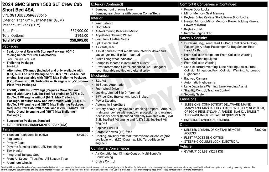 used 2024 GMC Sierra 1500 car, priced at $43,245