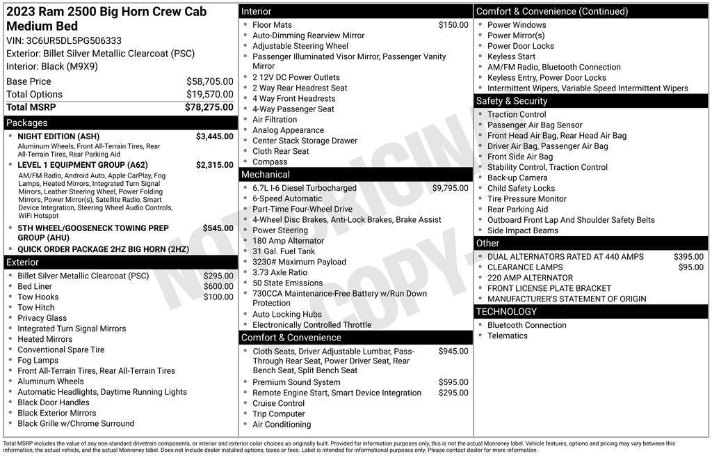 used 2023 Ram 2500 car, priced at $51,887