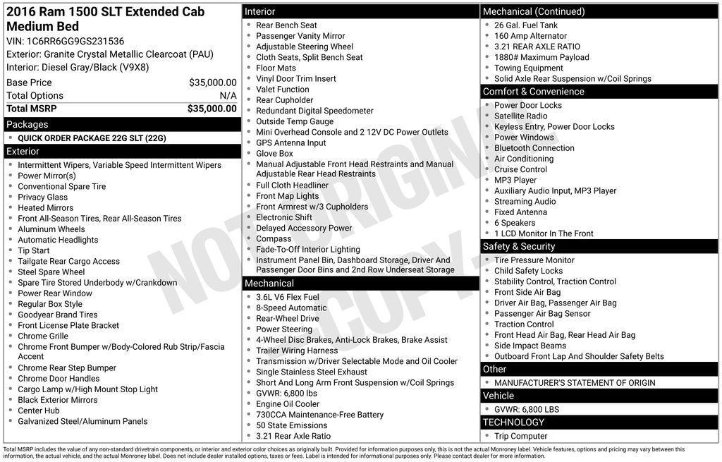 used 2016 Ram 1500 car, priced at $13,778
