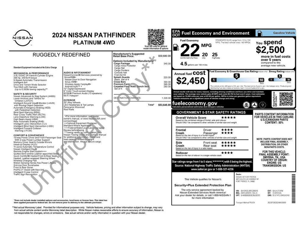 used 2024 Nissan Pathfinder car, priced at $38,778