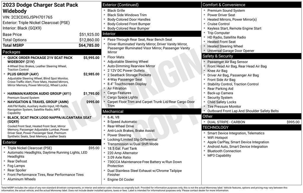 used 2023 Dodge Charger car, priced at $54,977