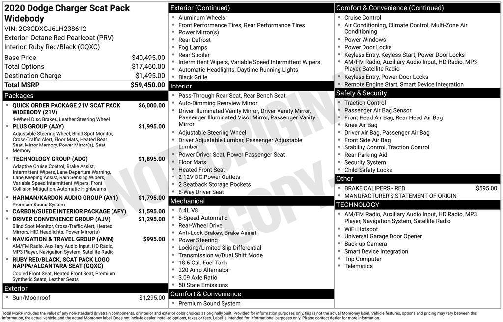 used 2020 Dodge Charger car, priced at $39,882