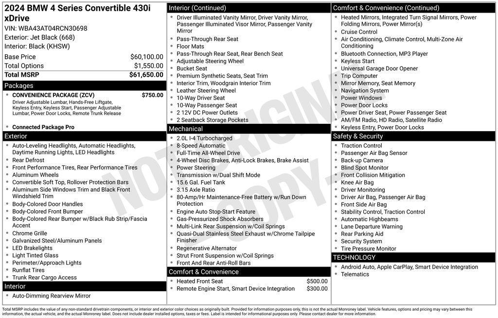 used 2024 BMW 430 car, priced at $32,472