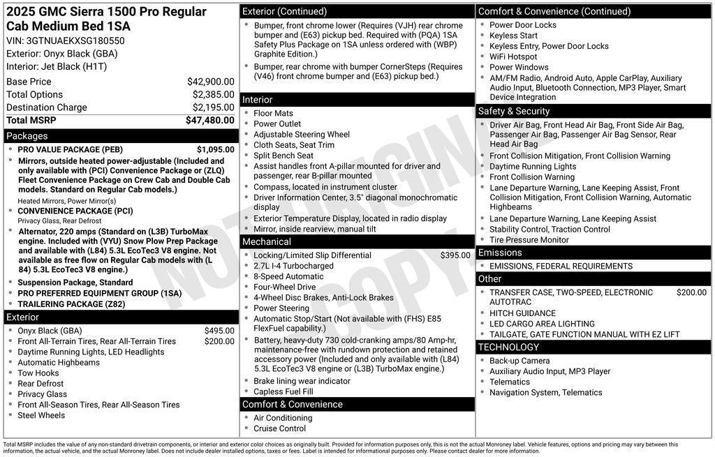 used 2025 GMC Sierra 1500 car, priced at $39,991