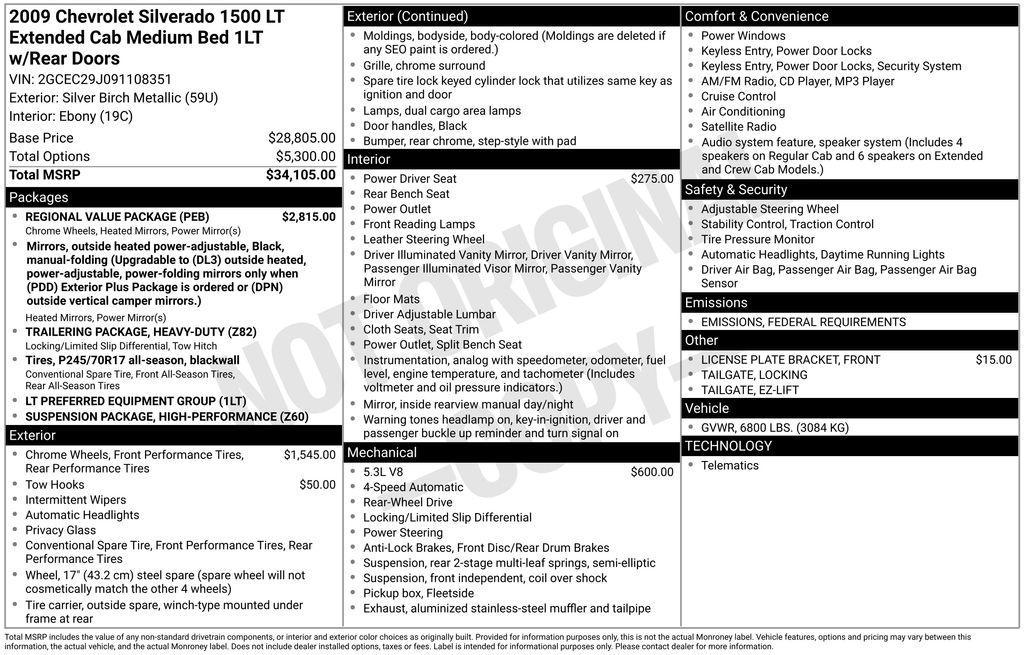 used 2009 Chevrolet Silverado 1500 car, priced at $10,727