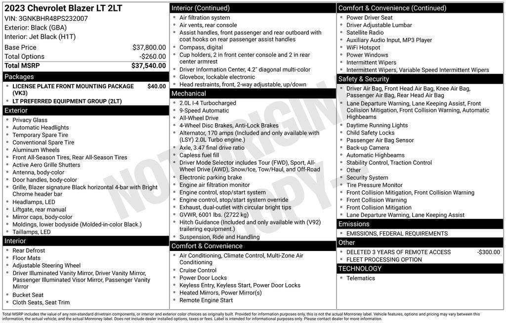 used 2023 Chevrolet Blazer car, priced at $22,715