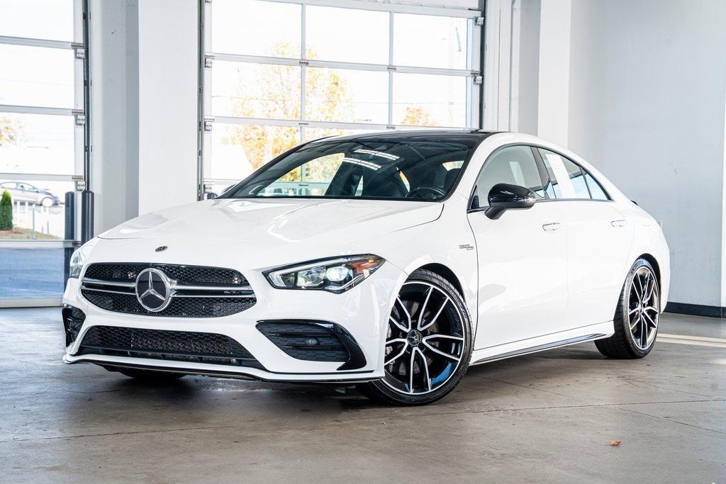 used 2021 Mercedes-Benz AMG CLA 35 car, priced at $31,999