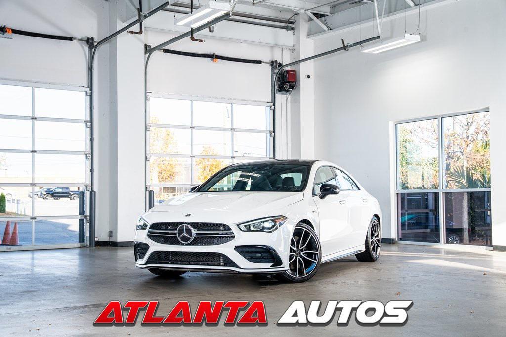 used 2021 Mercedes-Benz AMG CLA 35 car, priced at $31,999