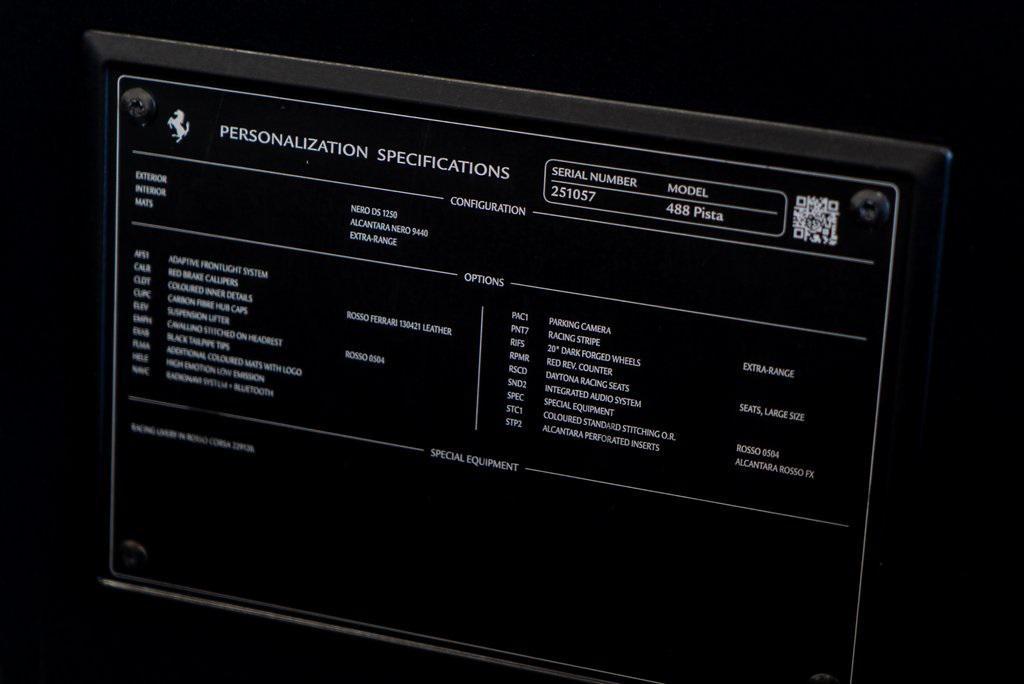 used 2020 Ferrari 488 Pista car, priced at $489,999