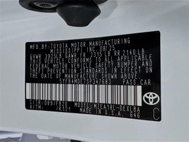 new 2025 Toyota Corolla car, priced at $24,714