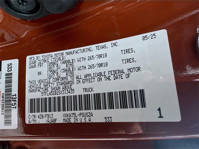 new 2025 Toyota Tundra car, priced at $54,418