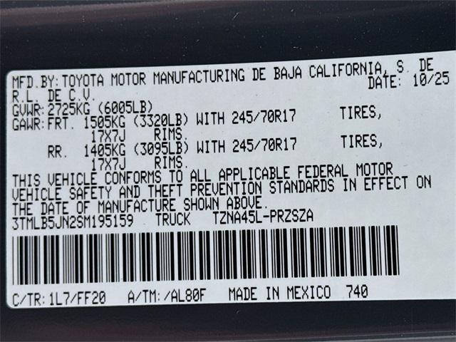 new 2025 Toyota Tacoma car, priced at $46,999