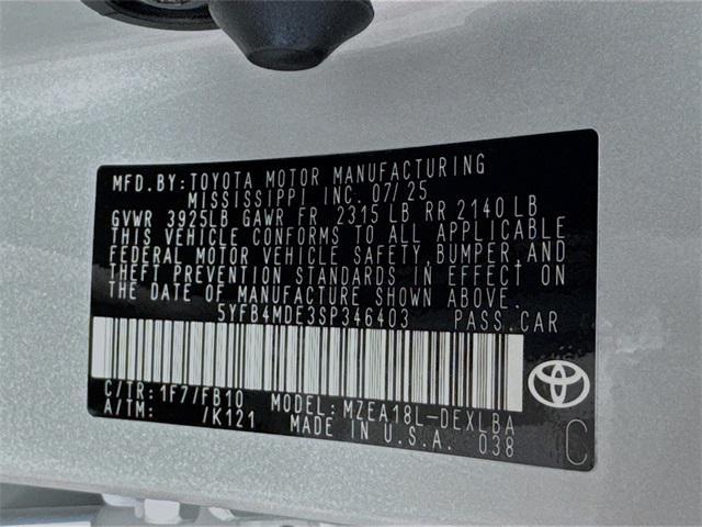 new 2025 Toyota Corolla car, priced at $24,491