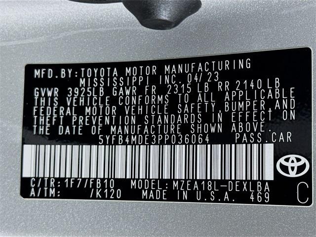 used 2023 Toyota Corolla car, priced at $21,799