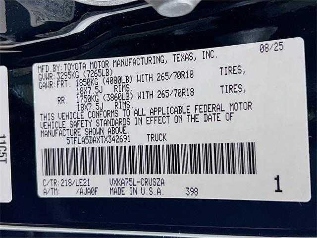 new 2026 Toyota Tundra car, priced at $57,974