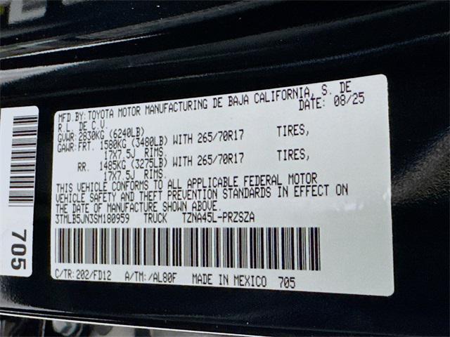 new 2025 Toyota Tacoma car, priced at $46,263