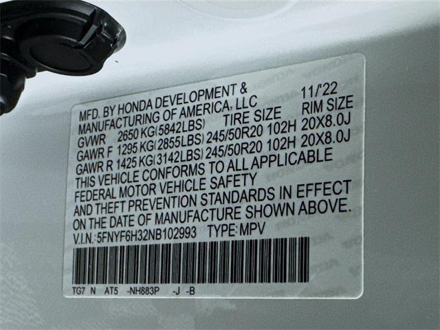 used 2022 Honda Pilot car, priced at $29,599