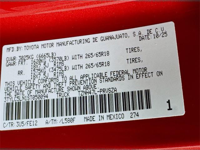 new 2025 Toyota Tacoma car, priced at $55,088