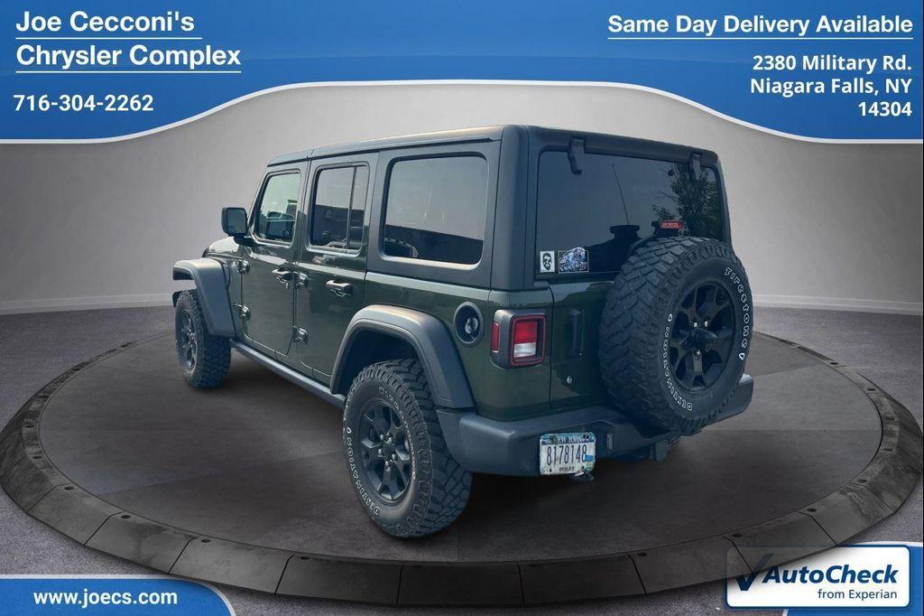 used 2021 Jeep Wrangler Unlimited car, priced at $28,000