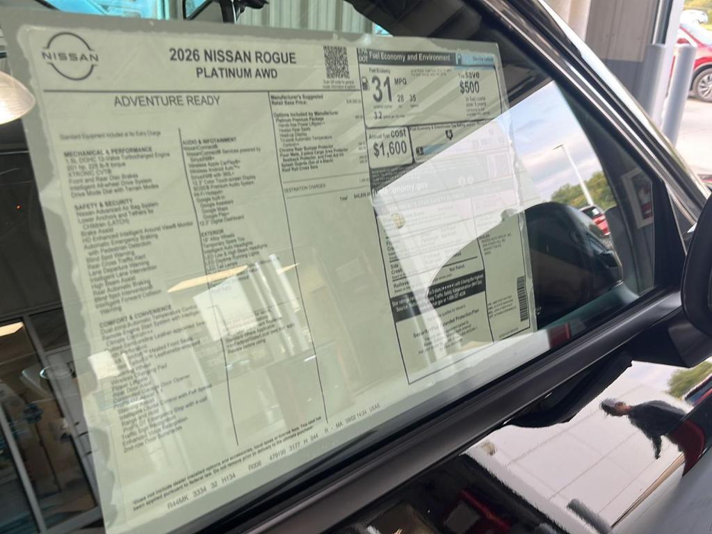 new 2026 Nissan Rogue car, priced at $38,414