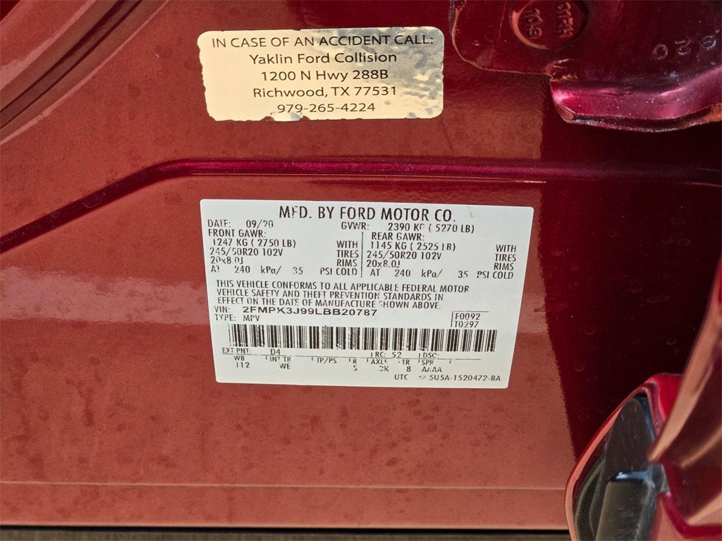 used 2020 Ford Edge car, priced at $18,882