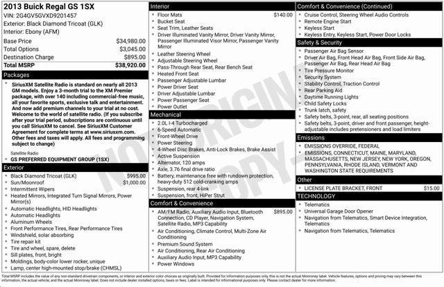 used 2013 Buick Regal car, priced at $9,995