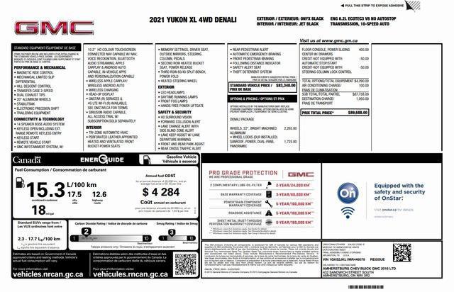used 2021 GMC Yukon XL car, priced at $43,793