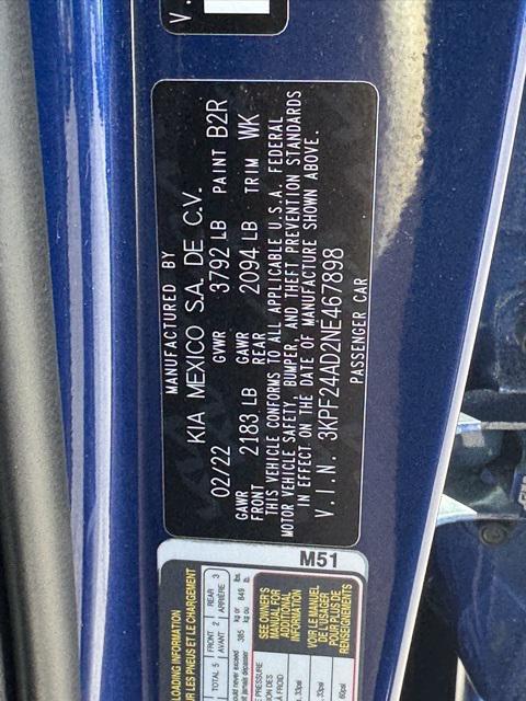 used 2022 Kia Forte car, priced at $17,810