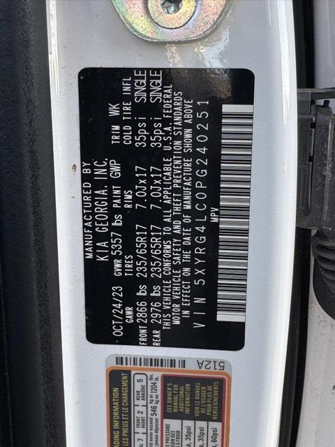 used 2023 Kia Sorento car, priced at $24,940