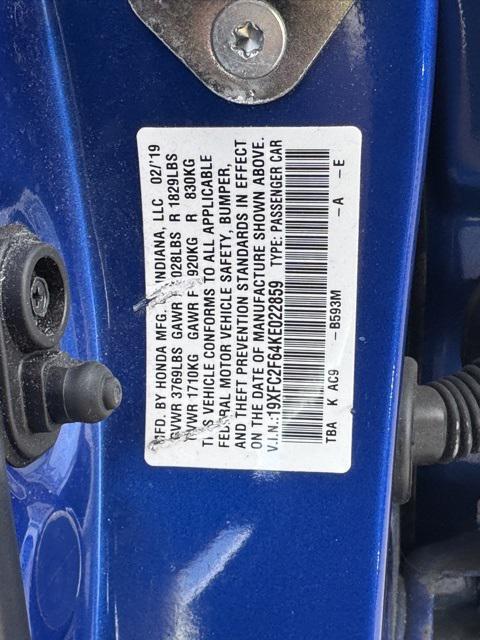 used 2019 Honda Civic car, priced at $15,890