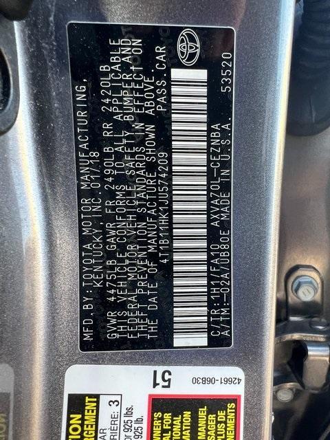 used 2018 Toyota Camry car, priced at $15,706