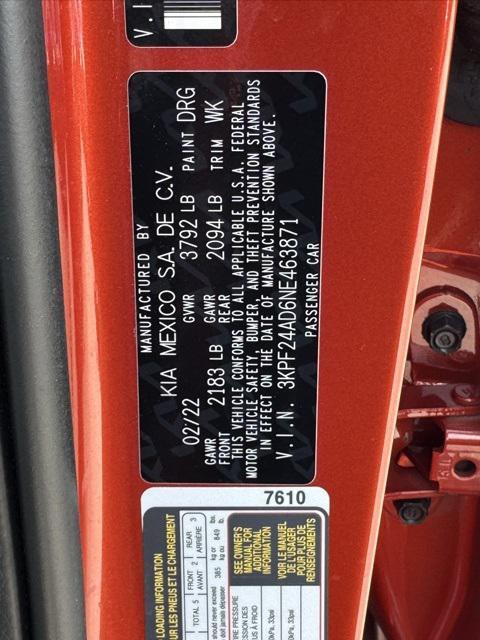 used 2022 Kia Forte car, priced at $15,437