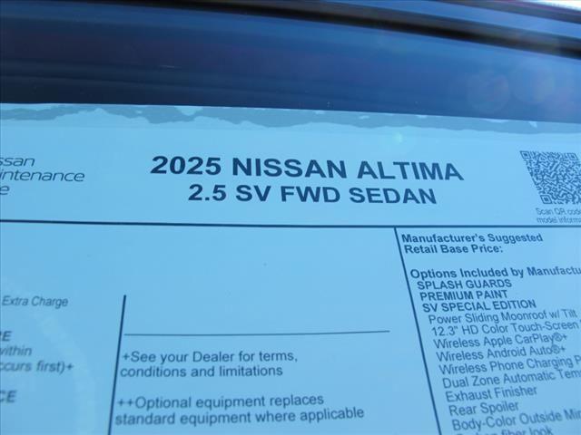 new 2025 Nissan Altima car, priced at $29,654