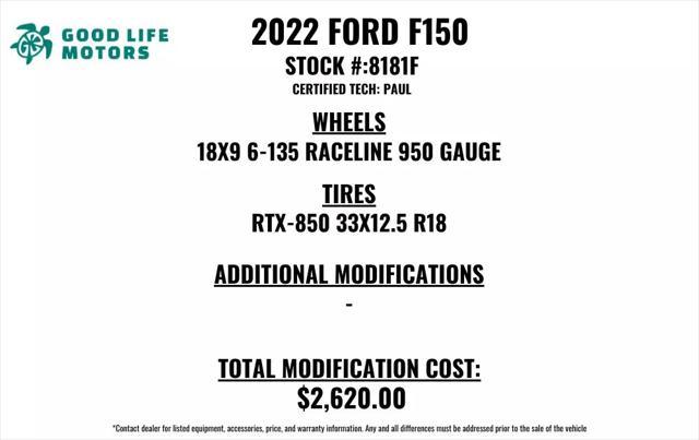 used 2022 Ford F-150 car, priced at $45,696