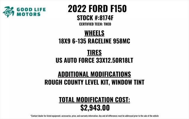 used 2022 Ford F-150 car, priced at $42,993