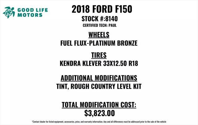 used 2018 Ford F-150 car, priced at $37,791