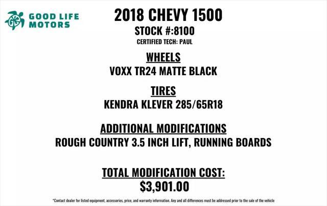 used 2018 Chevrolet Silverado 1500 car, priced at $28,997