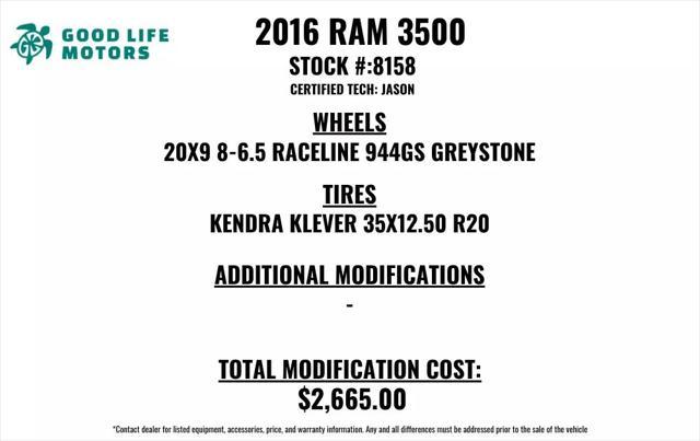 used 2016 Ram 3500 car, priced at $27,997