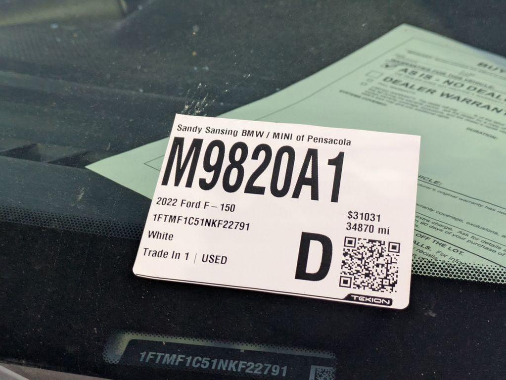 used 2022 Ford F-150 car, priced at $30,344