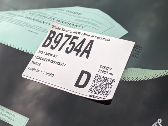 used 2022 BMW X7 car, priced at $49,056