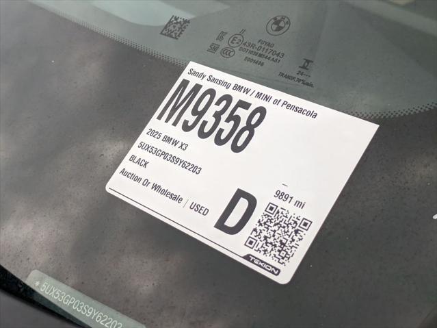 used 2025 BMW X3 car, priced at $55,292
