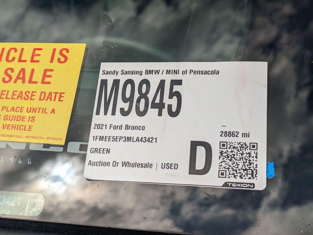 used 2021 Ford Bronco car, priced at $52,555