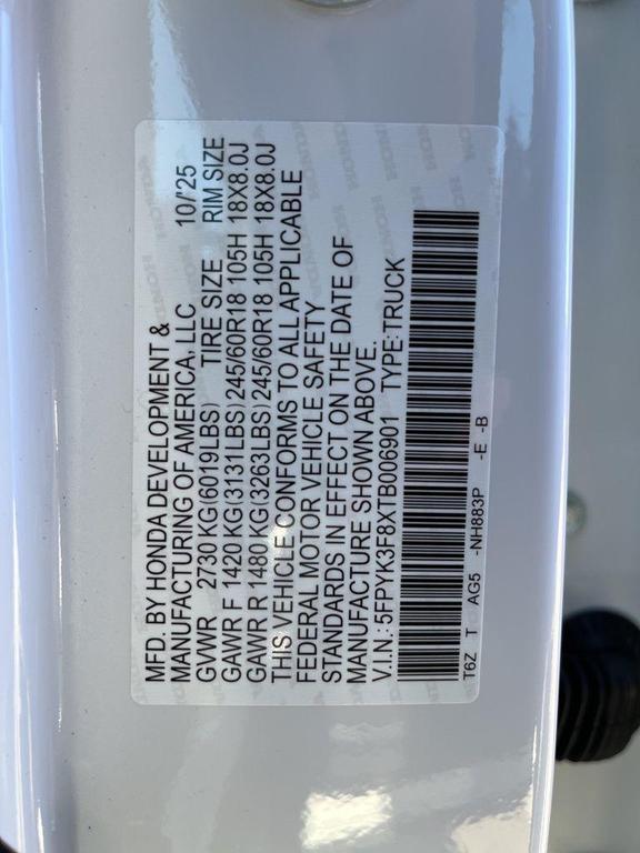 new 2026 Honda Ridgeline car, priced at $47,865