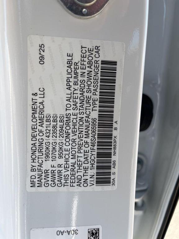 new 2025 Honda Accord car, priced at $30,665