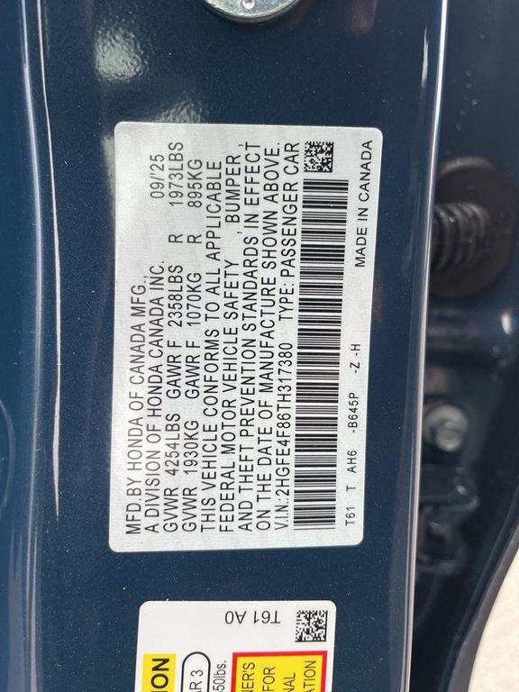 new 2026 Honda Civic Hybrid car, priced at $30,195