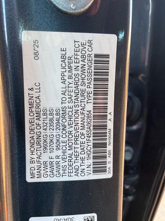 new 2025 Honda Accord car, priced at $30,210