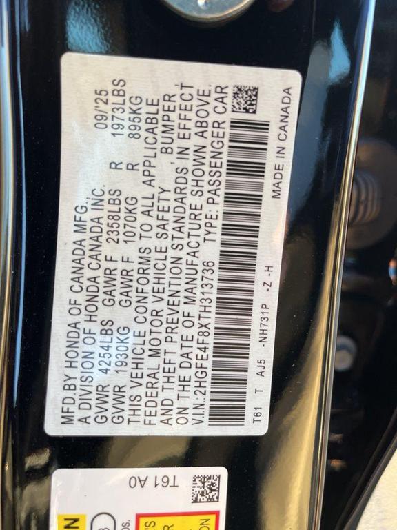 new 2026 Honda Civic Hybrid car, priced at $32,740