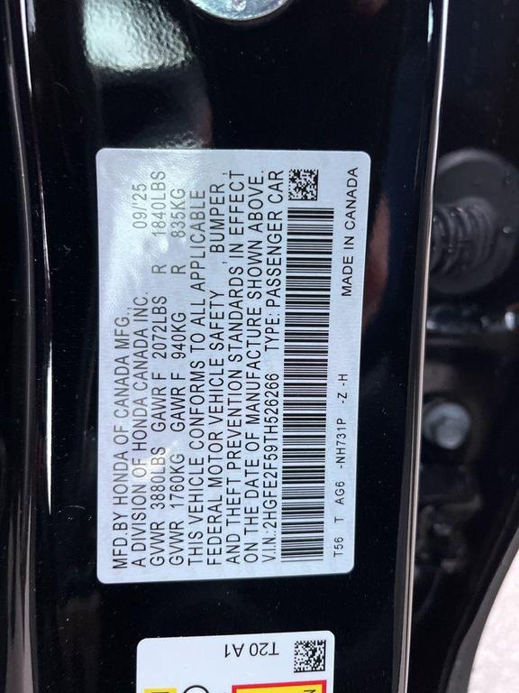 new 2026 Honda Civic car, priced at $27,040