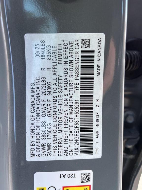 new 2026 Honda Civic car, priced at $27,495