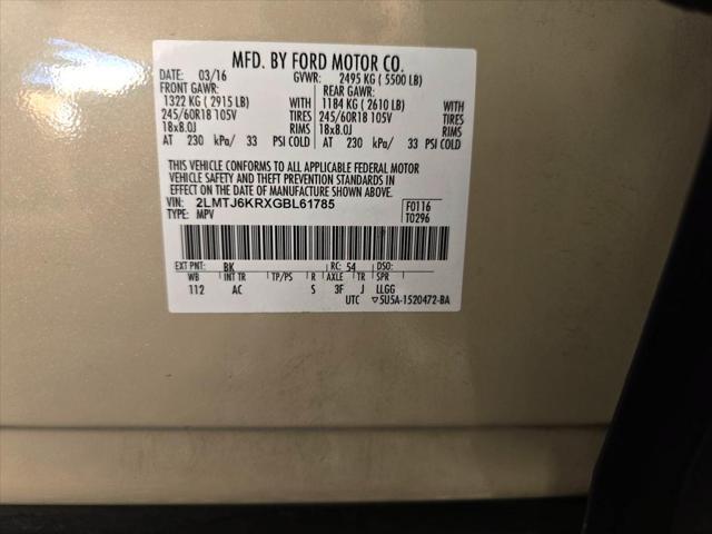 used 2016 Lincoln MKX car, priced at $15,995